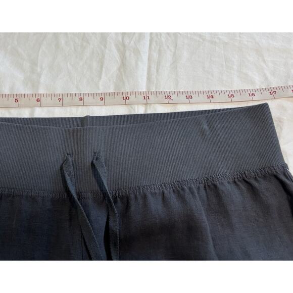 NWT Krisa By Revolve Size XL 100% Linen Wide Leg Gray Pants Lagenlook Grunge - Picture 9 of 12